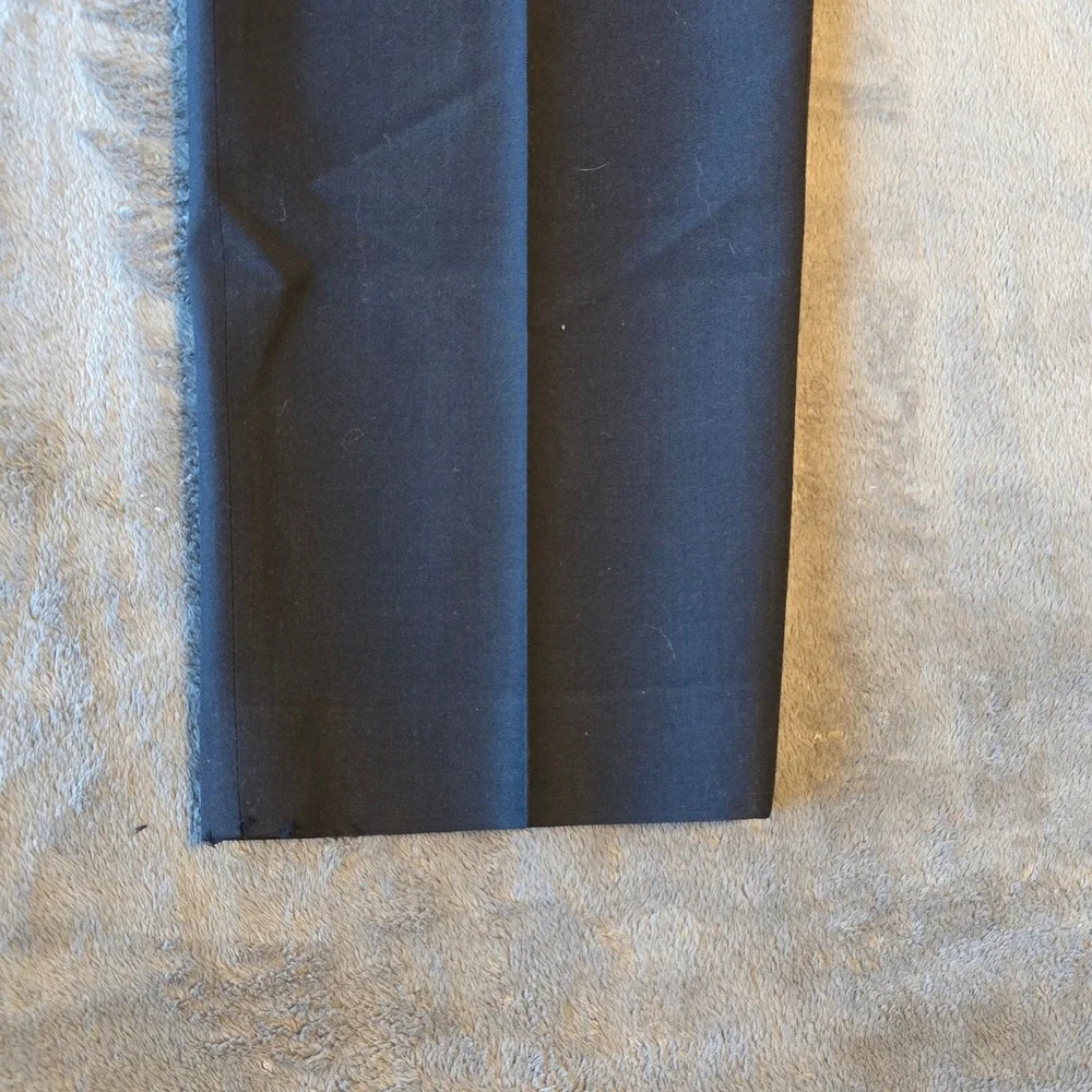 St Michael Marks & Spencer Men's‎ Dress Pants 34x31 Navy Blue Wool Blend Pleated